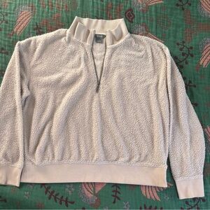 Natural Reflections Cream Zip-Up Sweater